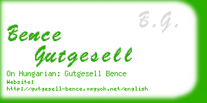 bence gutgesell business card
